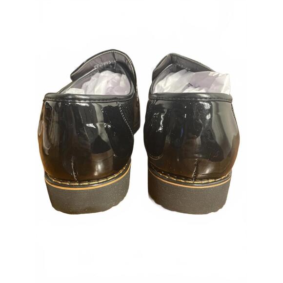 Oxford Dress Shoes Men's 12 Black Slip On Stretch New - Picture 4 of 6